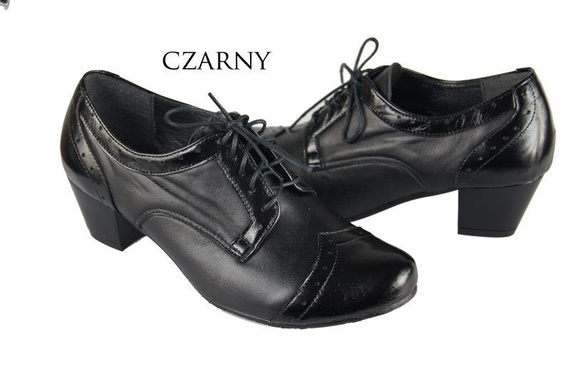 Obuv Dámské polobotky z přírodní kůže Černá 550 ElitaBut