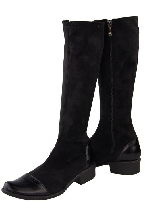 Obuv Dámské kozačky kozačky se zipem Stretch back 477 ElitaBut