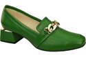 Dámská obuv Zelená s řetízkem Dámské mokasíny Přírodní kůže 193 ElitaBut