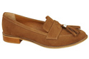 Dámské mokasíny z přírodní kůže Velour Caramel 134 ElitaBut