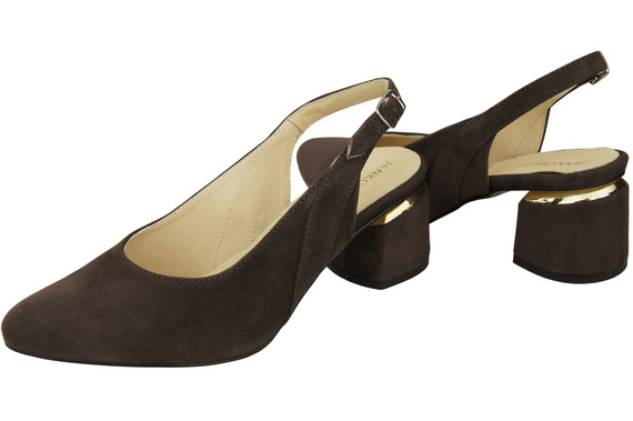 Dámské sandály z přírodní semišové kůže Čokoládová elegance a pohodlí 196 od ElitaBut