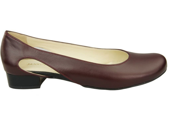 Dámské baletní boty Maroon přírodní kůže 103 ElitaBut