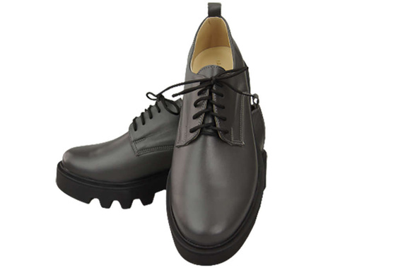 Obuv Dámské šněrovací polobotky Graphite leather Natural 180 ElitaBut