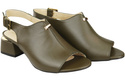 Dámská obuv Sandály Olive gold buckle Natural leather 198 ElitaBut