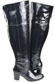 Dámské boty Black Shiny Musketeers High over the knee natural leather 190 ElitaBut