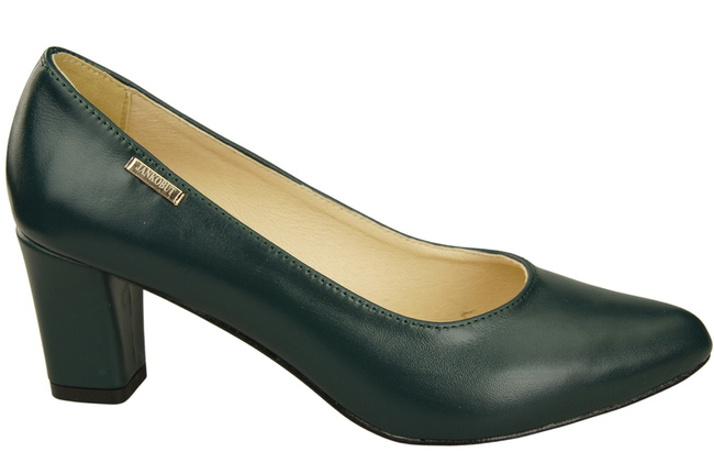 Klasická hladká obuv Dámské malachitové lodičky z přírodní kůže 213 ElitaBut