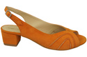 Dámská obuv Sandály semišová kůže Oranžová 991 ElitaBut