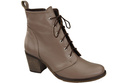 Obuv Dámské boty Cappuccino Dark Lace-up Winter Natural Leather 188 Z ElitaBut