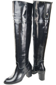 Dámské boty Black Shiny Musketeers High over the knee natural leather 190 ElitaBut