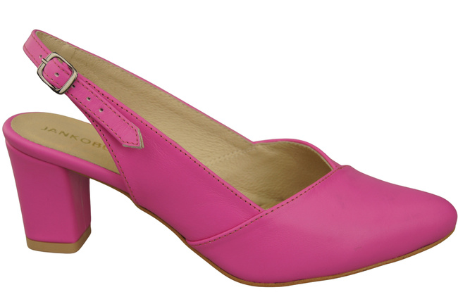 Dámská obuv Fuchsia Stiletto Sandály z přírodní kůže 217 ElitaBut