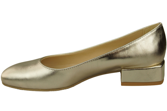 Pohodlná dámská obuv Gold Flats Natural Leather 204 ElitaBut