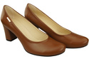 Dámská obuv Classic Brown Natural Leather Almond Nose pumps 201 ElitaBut