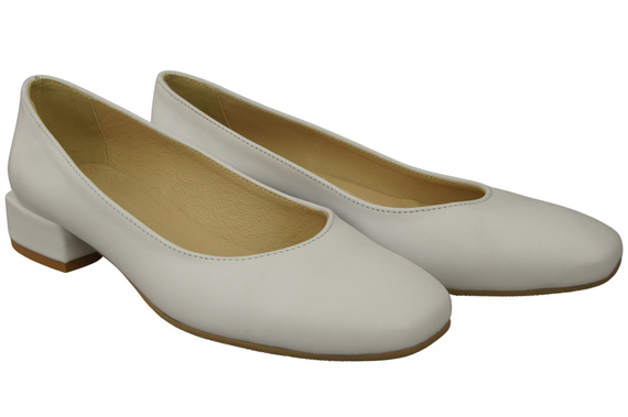 Pohodlná dámská obuv White Flats Natural Leather 204 ElitaBut