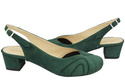 Dámská obuv Přírodní kůže Semišové sandály Zelená 842 Z ElitaBut