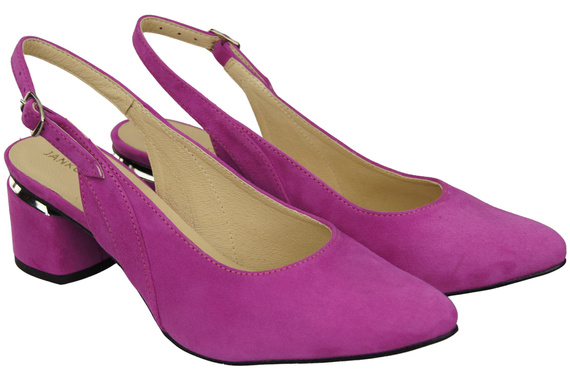 Dámské sandály z přírodní semišové kůže Cyclamen Elegance a pohodlí 196 od ElitaBut