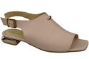 Pohodlná dámská obuv Sandály Powder Pink Flat Gold Heel Natural leather 207 ElitaBut