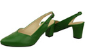 Dámská obuv Zelené sandály na podpatku Přírodní kůže 217 ElitaBut