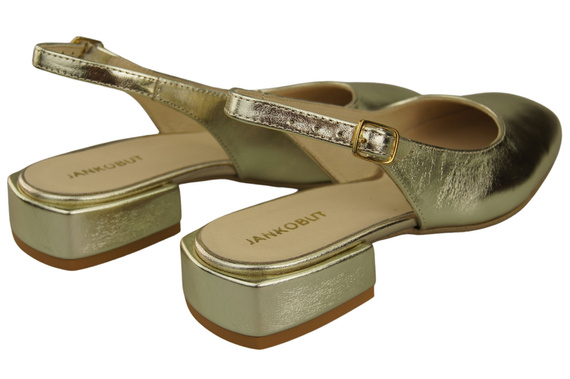 Dámské sandály na plochém podpatku z přírodní kůže 206 ElitaBut