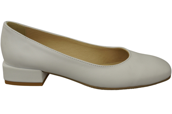 Pohodlná dámská obuv White Flats Natural Leather 204 ElitaBut