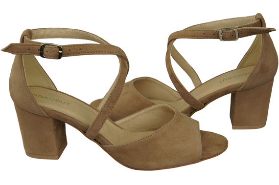 Dámská obuv Olive Leather Suede Sandals 111 ElitaBut