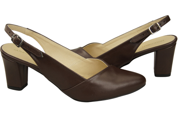 Dámská obuv Chocolate Stiletto Sandály Natural Leather 217 ElitaBut