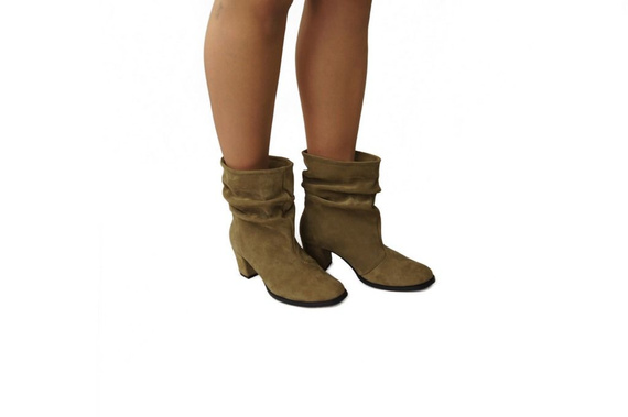 Dámská obuv Natural Leather Olive 986 ElitaBut