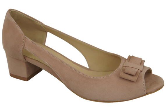 Dámské sandály Powder Pink Suede Natural Leather 145 Z ElitaBut