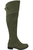 Dámské kozačky Kozačky Butelkowa Zielie Musketeers Vysoké nad kolena z přírodní kůže Velur 154 ElitaBut