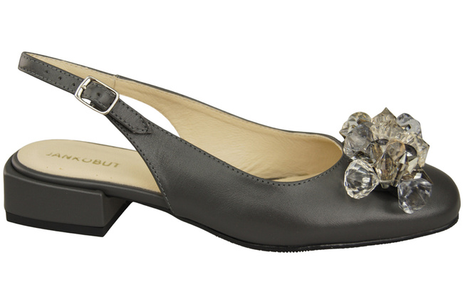 Dámská obuv Graphite sandály s krystaly Přírodní kůže 215 ElitaBut