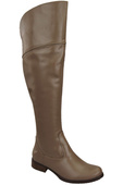Dámské boty Cappuccino Dark Musketeers High over the knee natural leather 638 ElitaBut