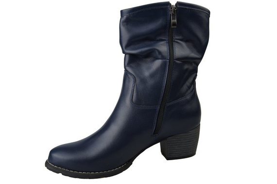 Obuv Dámské boty z přírodní kůže tmavě modré 792 ElitaBut