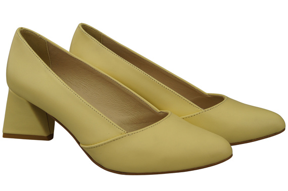 Dámské Lodičky Banán Pravá Kůže Špičatá Špička Podpatek ElitaBut 221