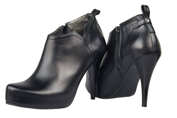 Dámská obuv Kozačky černé zateplené přírodní kůže 794 ElitaBut