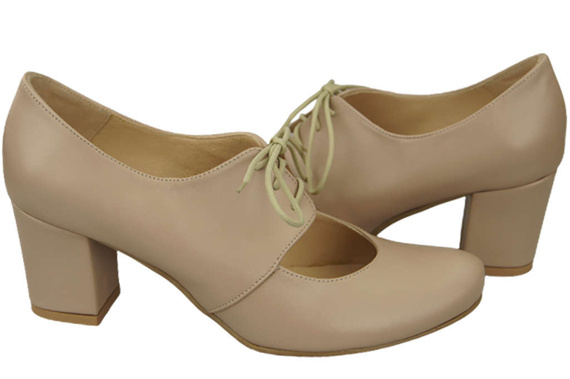 Dámské boty přírodní kůže Cappuccino Lico 161 ElitaBut