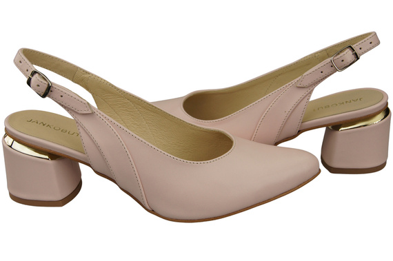 Dámské sandály Powder Pink Natural Leather 196 ElitaBut