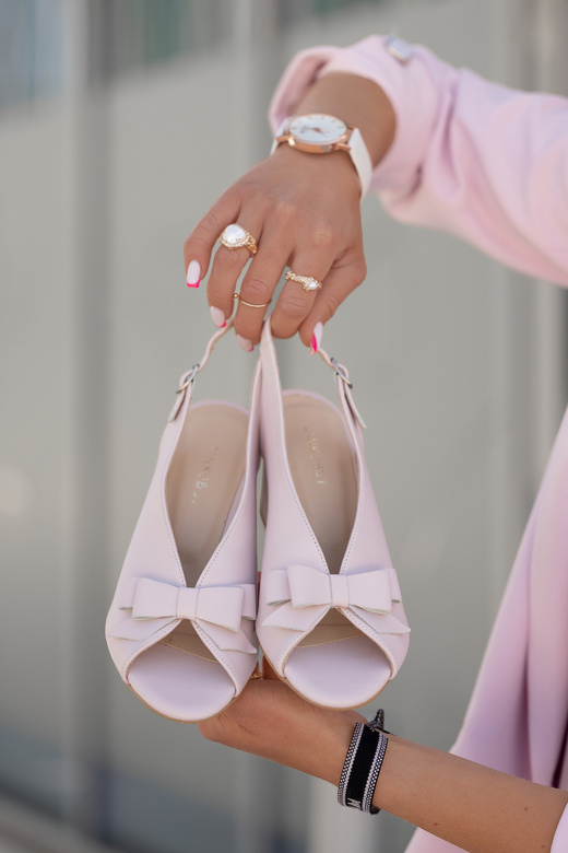 Dámská obuv Sandály Pink Powder natural leather Faced 148 L ElitaBut