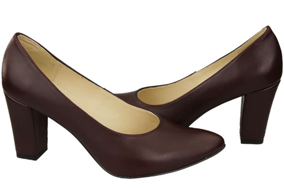 Dámská obuv Maroon Natural Leather pumps 170 ElitaBut