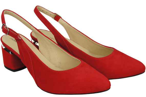 Dámské sandály z přírodní semišové kůže Červená elegance a pohodlí 196 Od ElitaBut