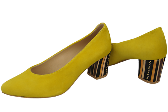 Dámské boty Lemon pumps Přírodní semišová kůže Ozdobný podpatek 158 S ElitaBut