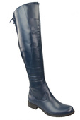 Dámské boty Navy blue Musketeers svršky nad kolena Natural leather 121 ElitaBut