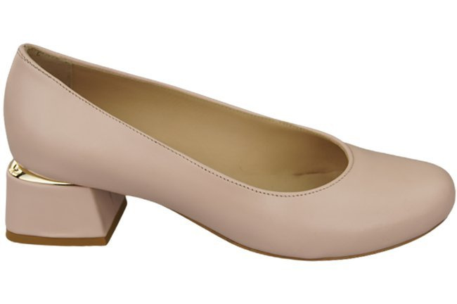 Dámská obuv Přírodní kožené lodičky 159 Powder pink ElitaBut