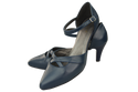Dámská obuv Navy Blue Sandals Natural Leather 151 ElitaBut