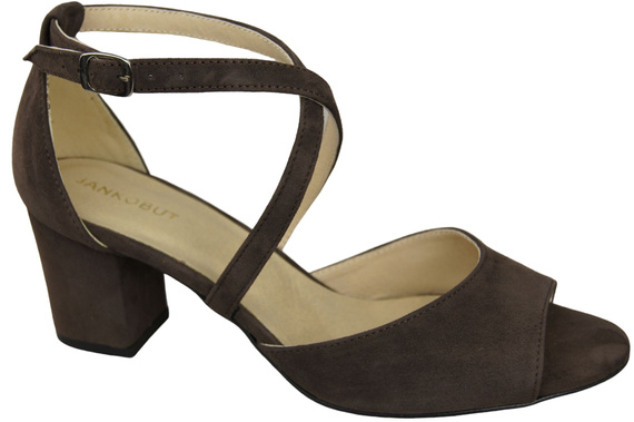 Dámské sandály Chocolate Leather Natural Suede 111 ElitaBut