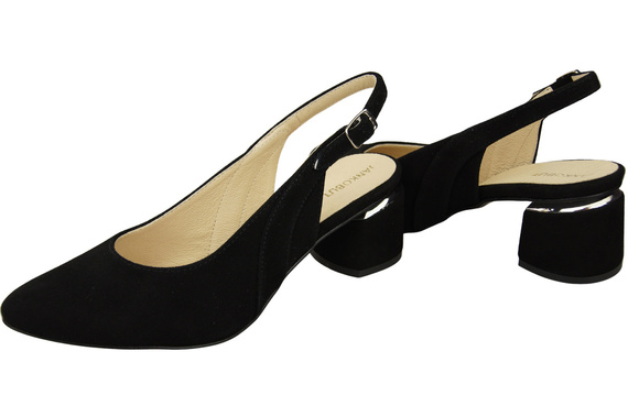 Dámské sandály z přírodní semišové kůže Black Elegance and Comfort 196 Od ElitaBut