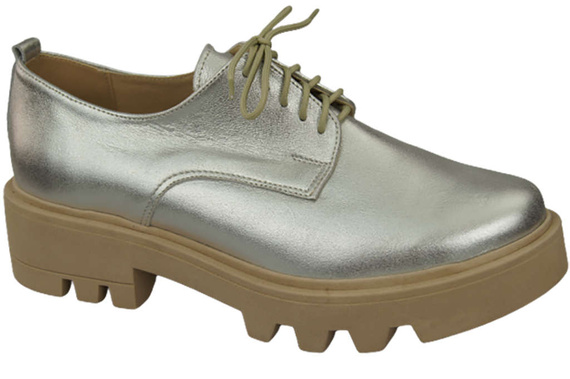 Dámské šněrovací boty Stříbrná kůže Natural 180 ElitaBut