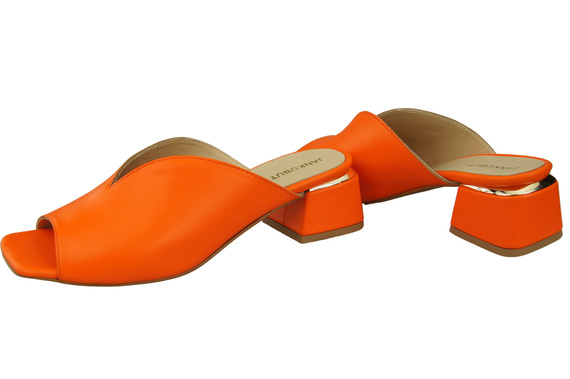 Dámská obuv Orange Heeled Flip Flops Natural Leather 210 ElitaBut
