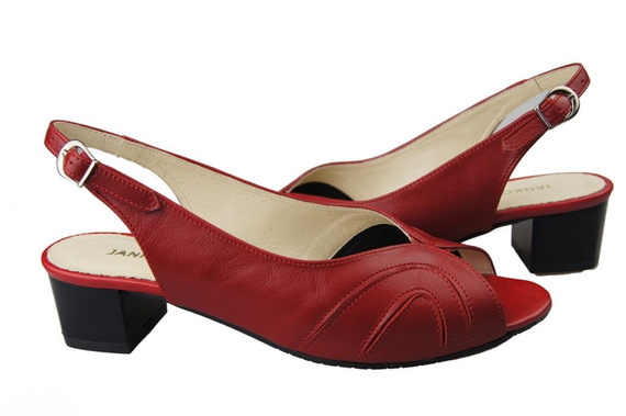 Dámská obuv Přírodní kůže Sandály Červená 991 ElitaBut