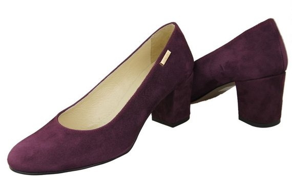 Dámská obuv Maroon Natural Leather Suede pumps 125 ElitaBut