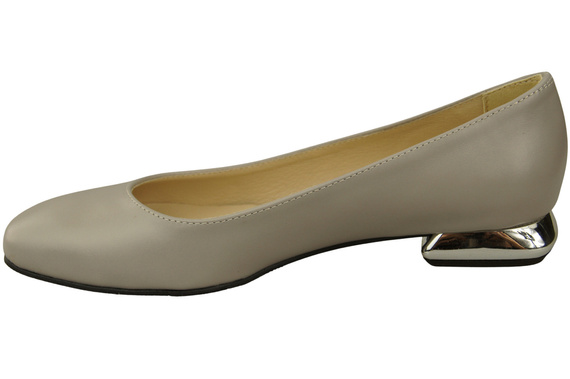 Dámská obuv Dýně Světlé Ash Ozdobný podpatek Přírodní kůže 209 ElitaBut