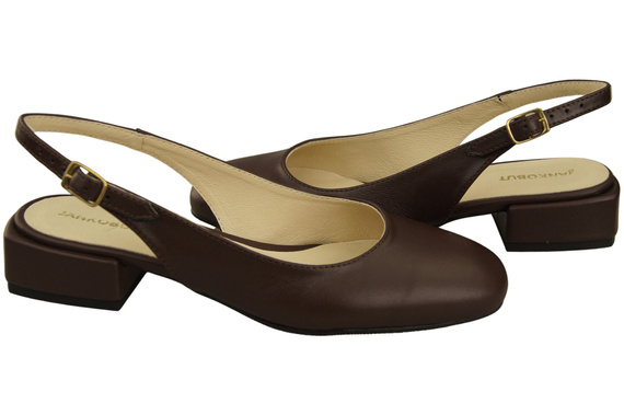 Dámská obuv Sandály Chocolate Flat Heel Natural Leather 206 ElitaBut